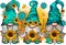 Cross Stitch Kits for Adults - Gnome Stamped Crossstitching Kits Preprinted 11 Count Cross-Stitch Kit for Beginner